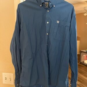Men's Blue Button-Down Shirt